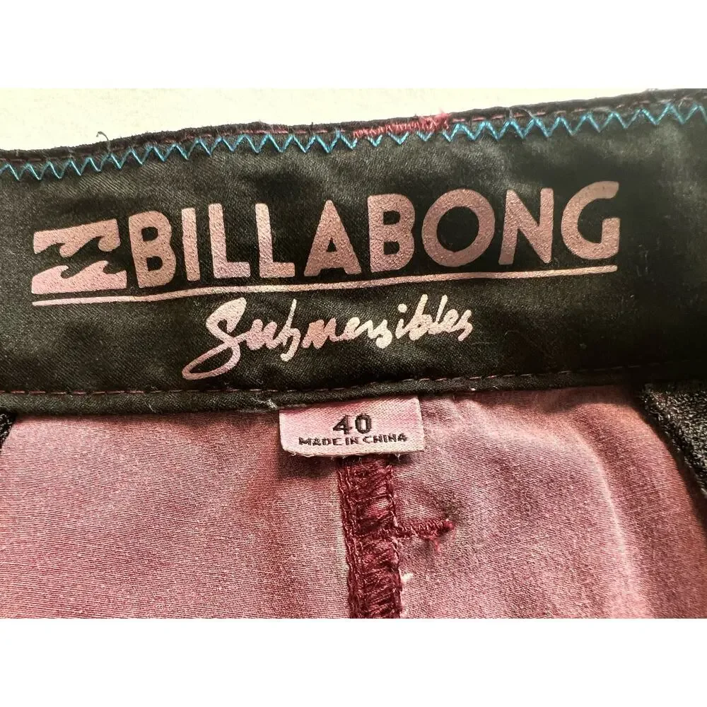 Billabong Shorts Mens SIZE 40 Purple Submersibles New Order Swim Trunks